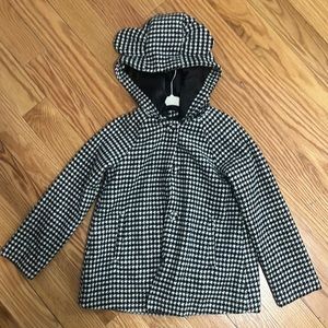 Bardot houndstooth jacket for girls size 6 black white fashion